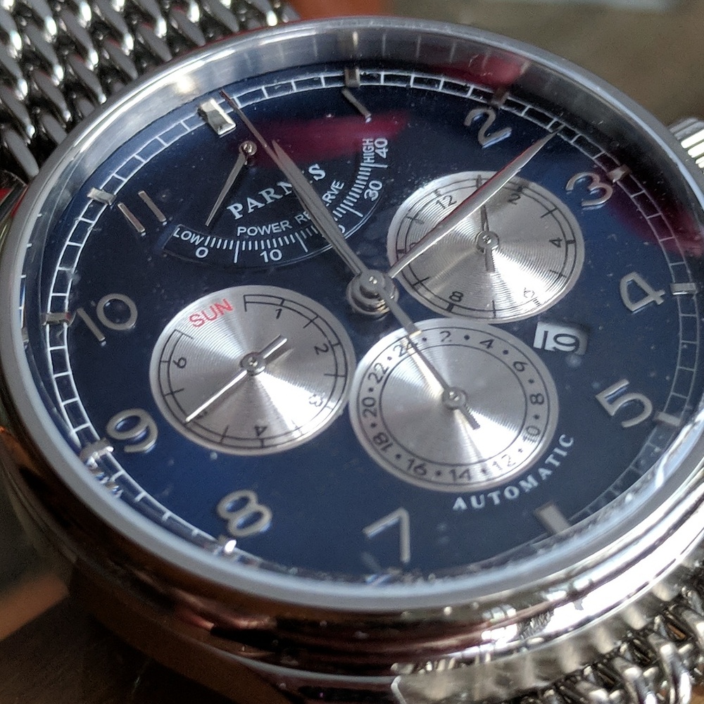 Parnis Triple calendar 42mm Power Reserve Citizen